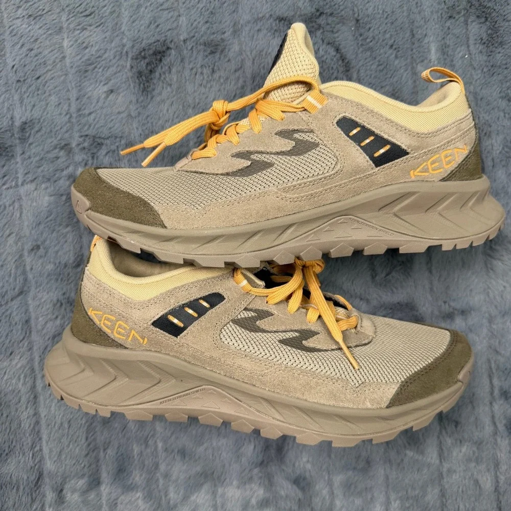 KEEN Zionic Low Hiking Shoes Mens 8.5 Trail Sneakers Tan Olive 1022301